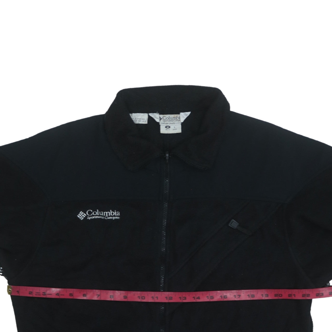 Mens UK Size M Columbia Black Full Zip Sweatshirt