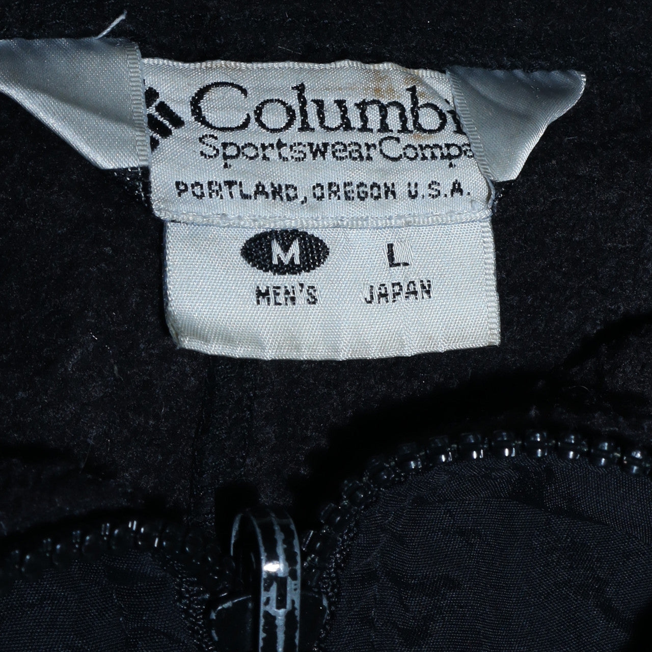 Mens UK Size M Columbia Black Full Zip Sweatshirt