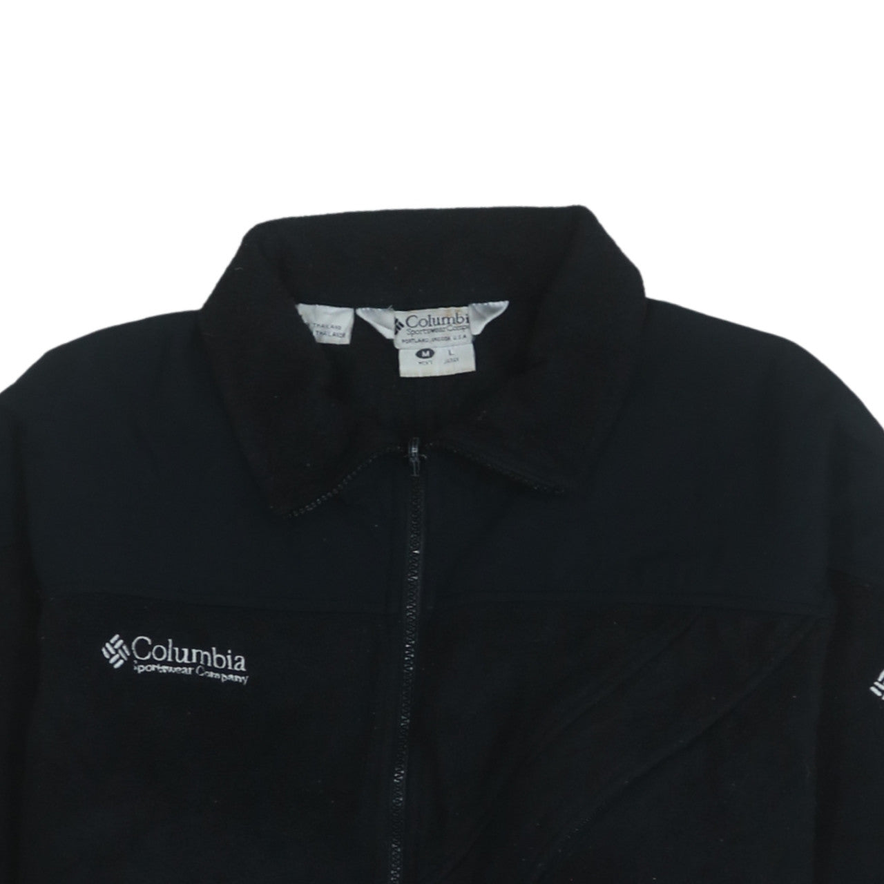 Mens UK Size M Columbia Black Full Zip Sweatshirt