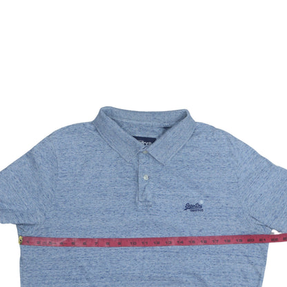 Superdry Men's Blue XL Orange Label Polo Cotton T-Shirt