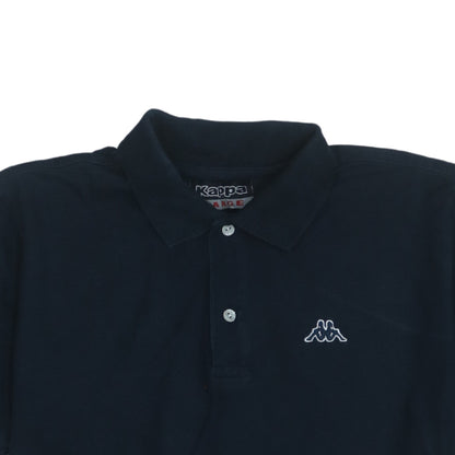 Kappa Men's Black Cotton Polo Shirt Size L Short Sleeve Casual