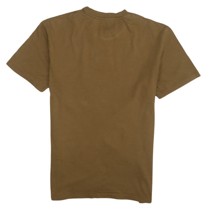 Jack & Jones Men's Brown Logo Crew Neck Cotton T-Shirt Size M