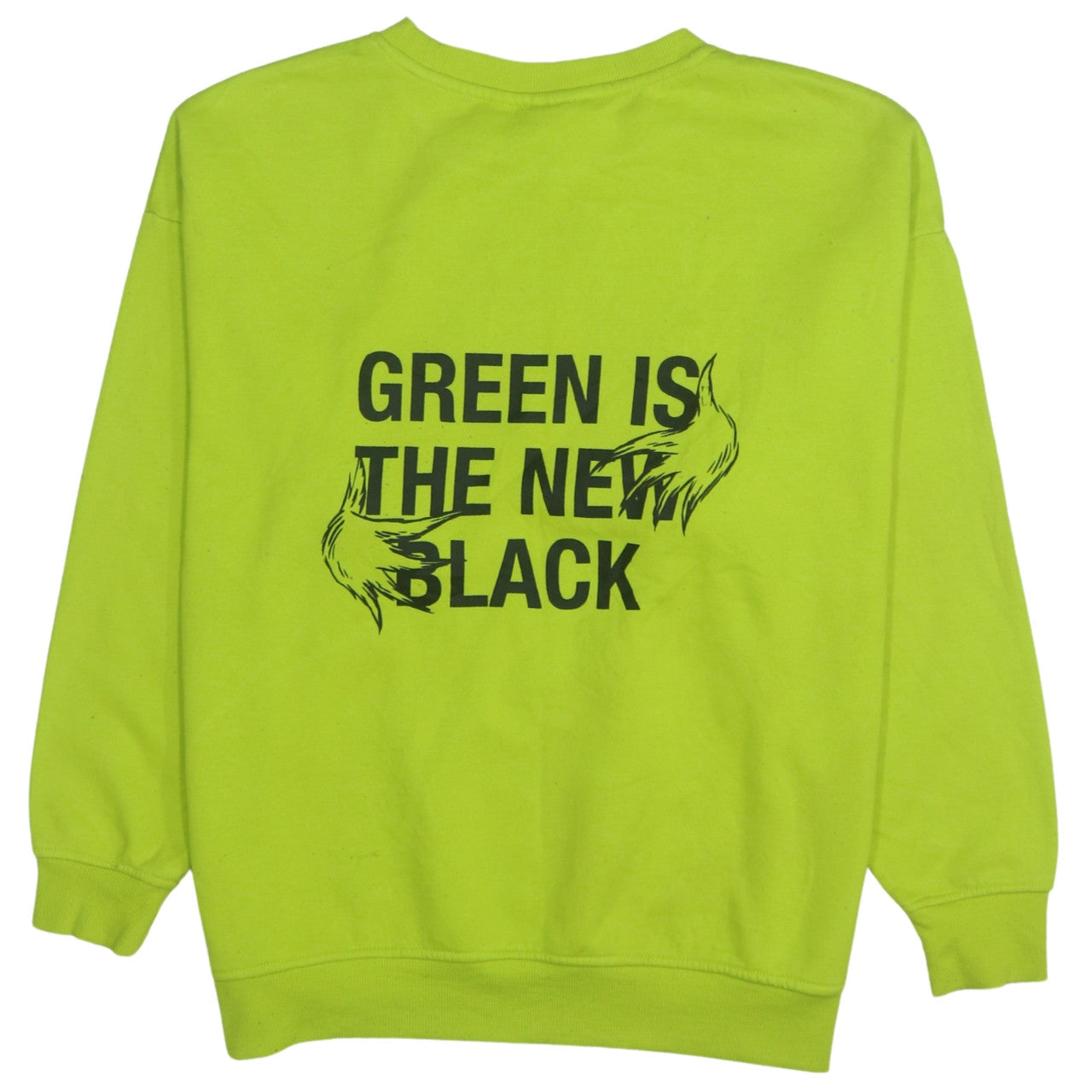Unisex Adults UK Size S The Grinch Green Pullover Sweatshirt