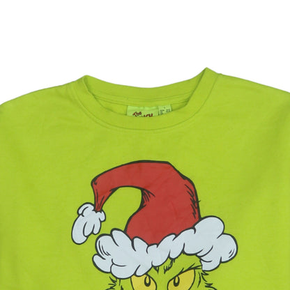 Unisex Adults UK Size S The Grinch Green Pullover Sweatshirt