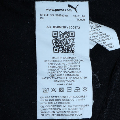 Mens UK Size L Puma Black Pullover Hoodie