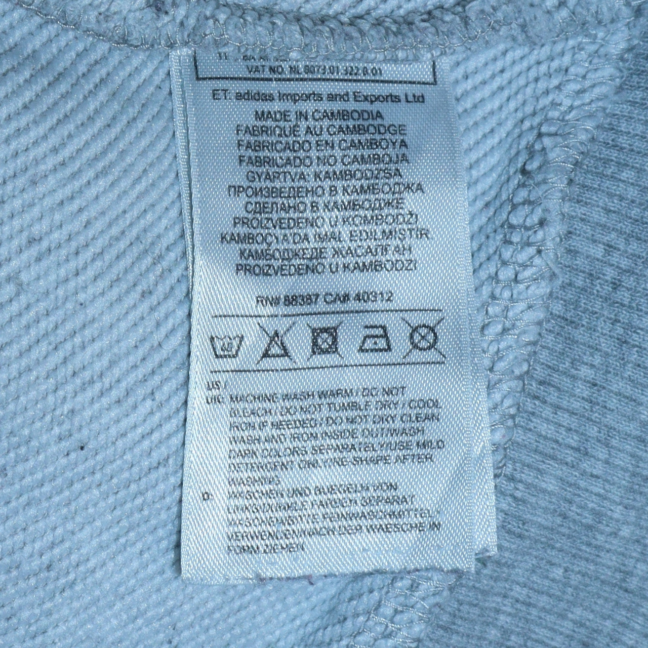 Mens UK Size L adidas Grey Pullover Hoodie