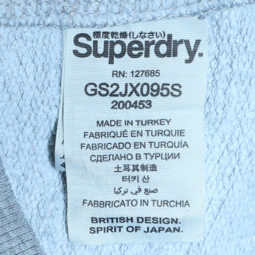 Womens UK Size L Superdry Grey Pullover Hoodie