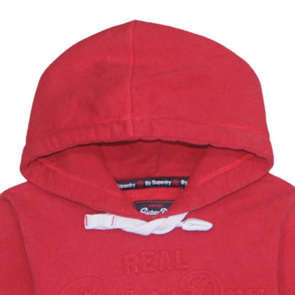 Womens UK Size M Superdry Red Pullover Hoodie
