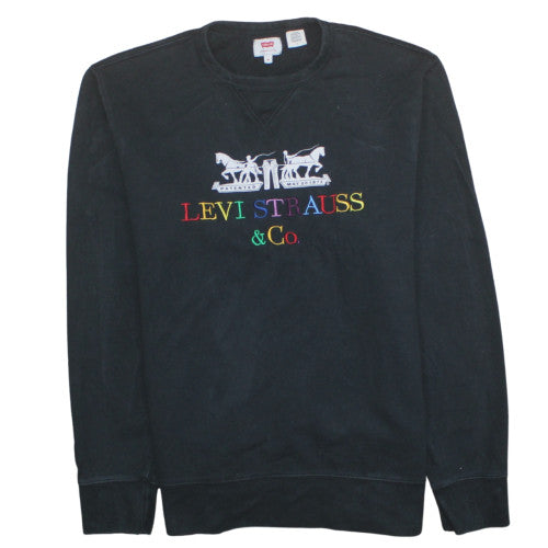 Mens UK Size M Levi Strauss & Co. Black Pullover Sweatshirt