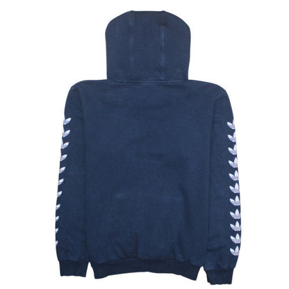 Mens UK Size M Adidas Blue Pullover Hoodie