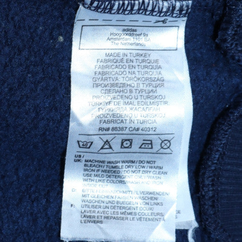 Mens UK Size M Adidas Blue Pullover Hoodie