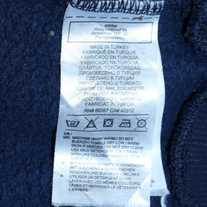 Mens UK Size M Adidas Blue Pullover Hoodie