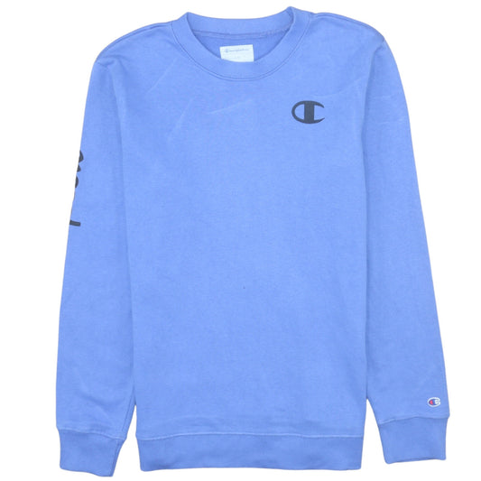 Womens UK Size L Champion Blue Pullover Sweatshirt