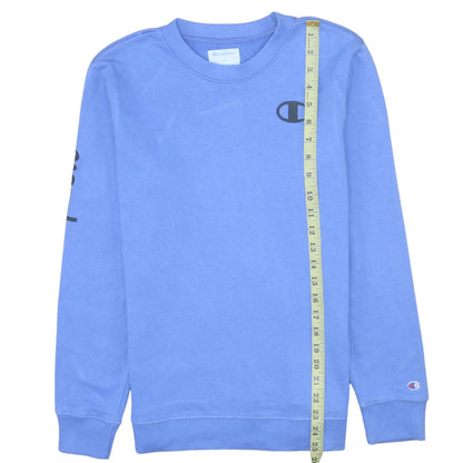 Womens UK Size L Champion Blue Pullover Sweatshirt