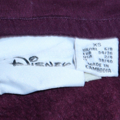 Womens UK Size XS Disney Purple Pullover Hoodie