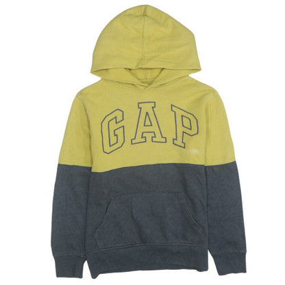 GAP Kids Boys Yellow & Grey Pullover Hoodie XXL Cotton Blend Sweatshirt