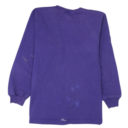 Mens UK Size M Champion Purple Pullover Sweatshirt