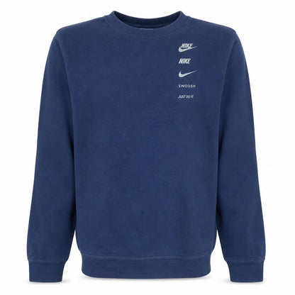 Nike Boys Blue XL Sweatshirt Crew Neck Fleece Logo Pullover