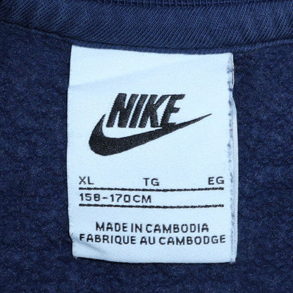 Nike Boys Blue XL Sweatshirt Crew Neck Fleece Logo Pullover