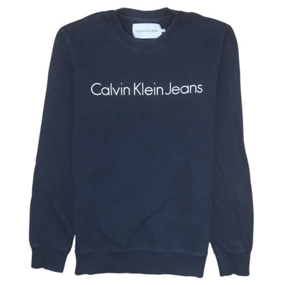 Mens UK Size M Calvin Klein Jeans Blue Pullover Sweatshirt