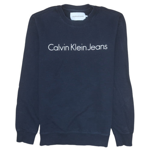 Mens UK Size M Calvin Klein Jeans Blue Pullover Sweatshirt