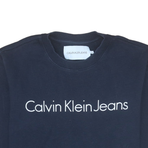 Mens UK Size M Calvin Klein Jeans Blue Pullover Sweatshirt