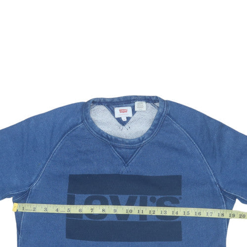 Mens UK Size S Levi's Blue Pullover Sweatshirt