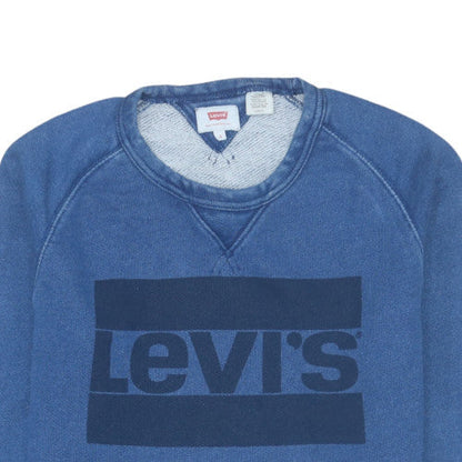 Mens UK Size S Levi's Blue Pullover Sweatshirt