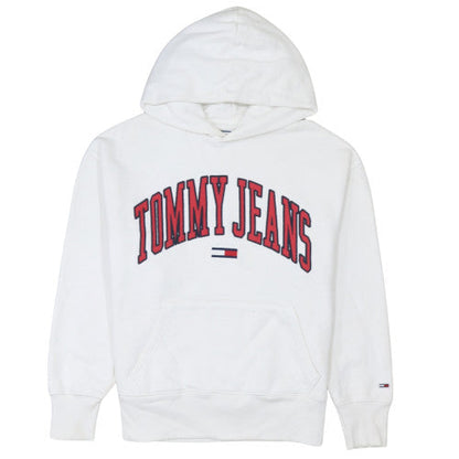 Mens UK Size S Tommy Jeans White Pullover Hoodie
