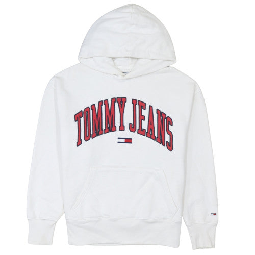 Mens UK Size S Tommy Jeans White Pullover Hoodie