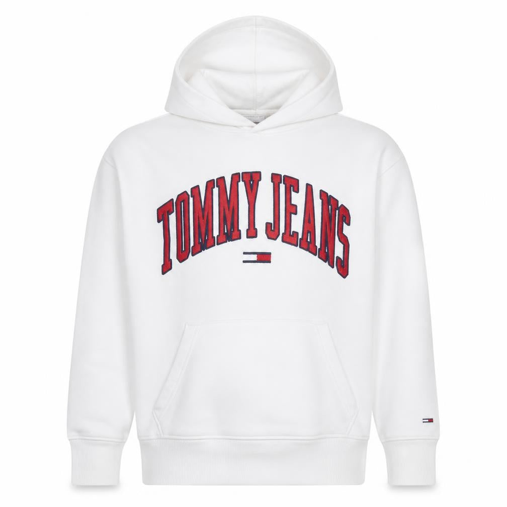 Mens UK Size S Tommy Jeans White Pullover Hoodie