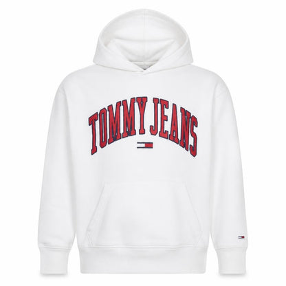 Mens UK Size S Tommy Jeans White Pullover Hoodie