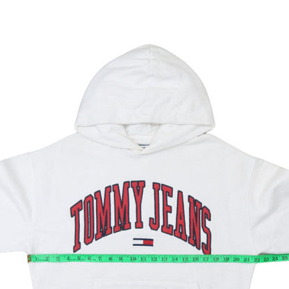 Mens UK Size S Tommy Jeans White Pullover Hoodie