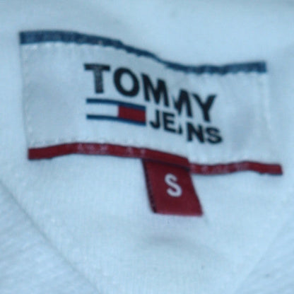 Mens UK Size S Tommy Jeans White Pullover Hoodie