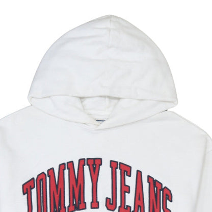 Mens UK Size S Tommy Jeans White Pullover Hoodie