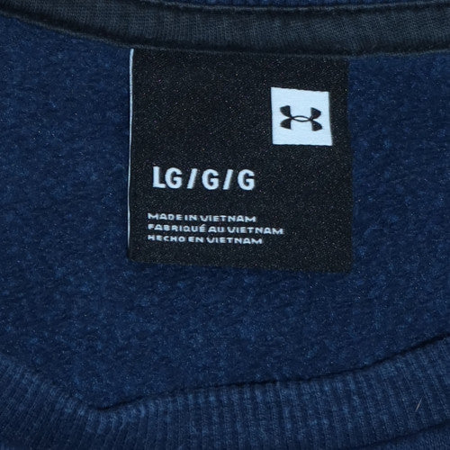 Mens UK Size L Under Armour Blue Pullover Sweatshirt