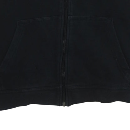 Nike Boys Black XL Full Zip Hoodie with Logo - Classic Fleece Sweatshirt