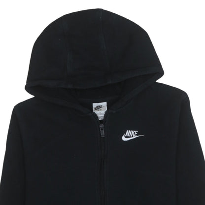 Nike Boys Black XL Full Zip Hoodie with Logo - Classic Fleece Sweatshirt
