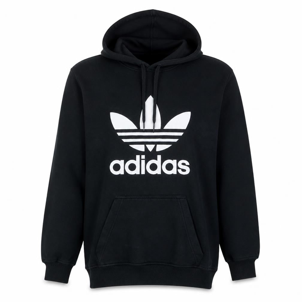 Mens UK Size L Adidas Black Pullover Hoodie
