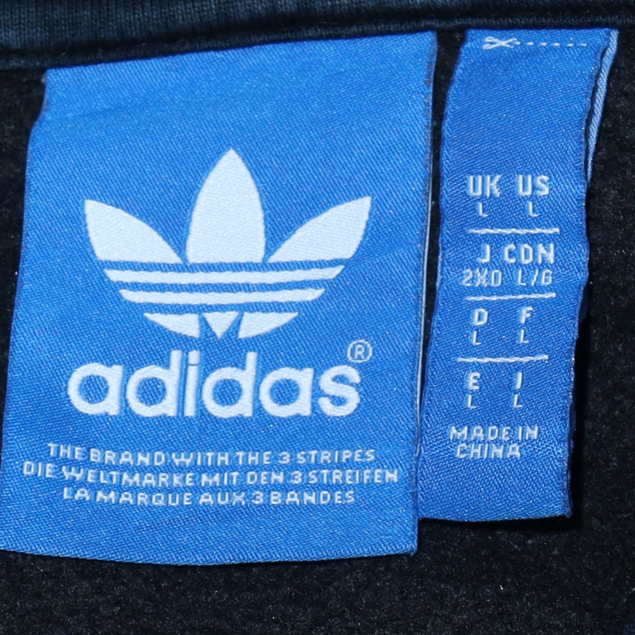 Mens UK Size L Adidas Black Pullover Hoodie