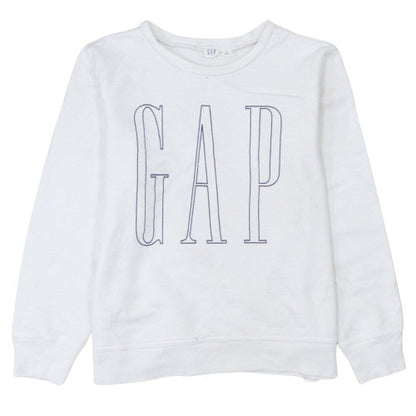 Womens UK Size S GAP White Pullover Sweatshirt