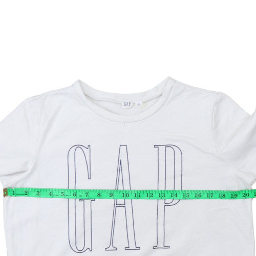 Womens UK Size S GAP White Pullover Sweatshirt