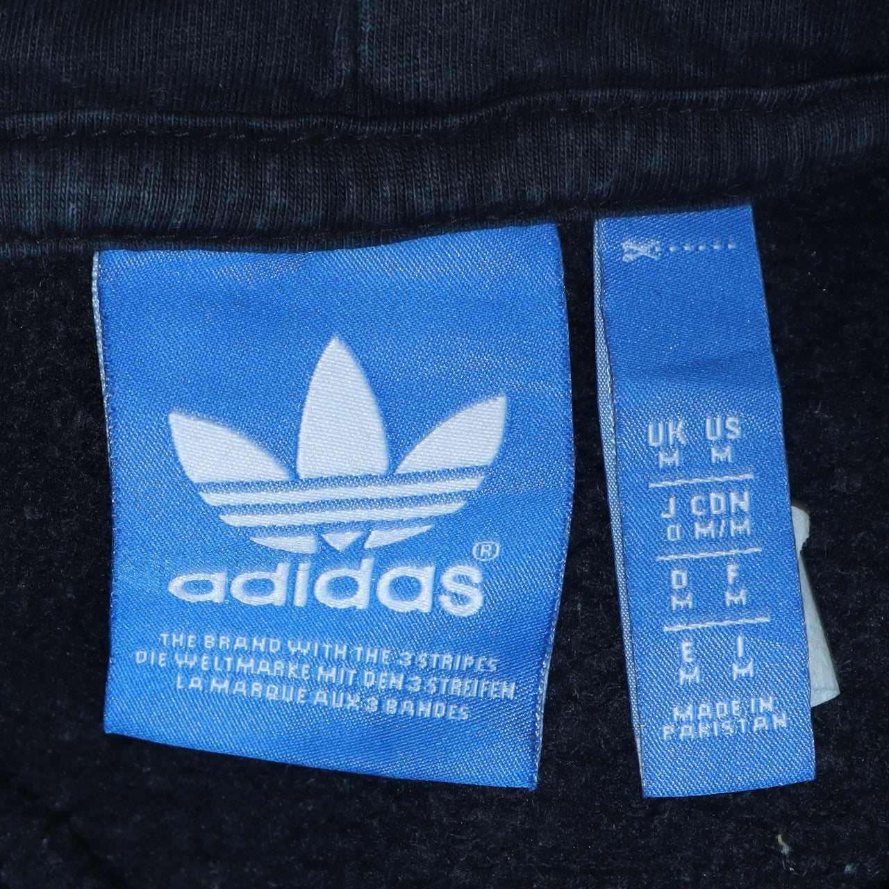 Mens UK Size M Adidas Black Pullover Hoodie