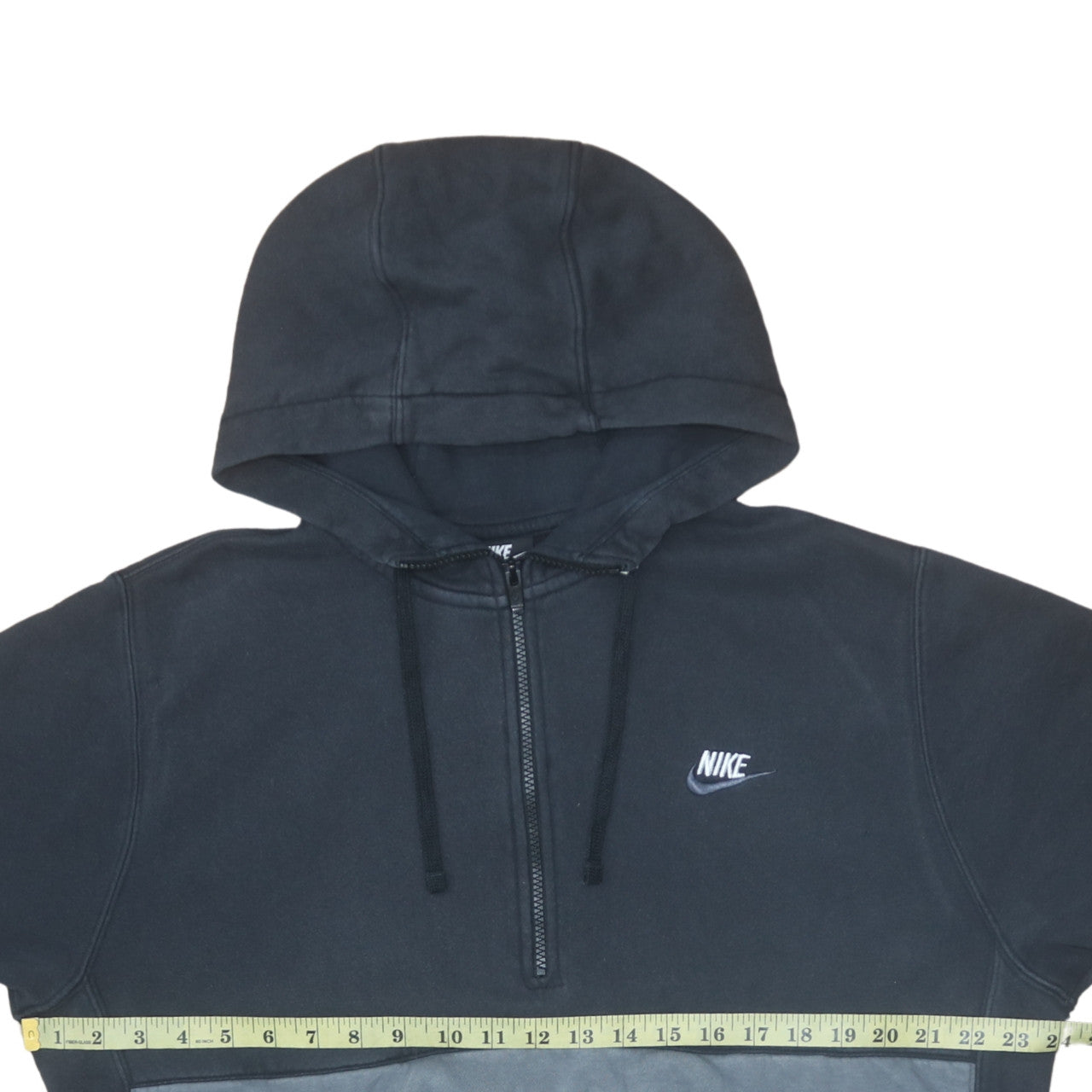 Mens UK Size L Nike Black 1/2 Zip Hoodie