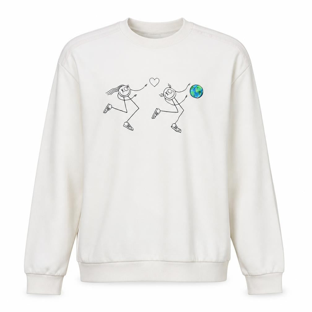 Womens UK Size 8 Adidas White Pullover Sweatshirt
