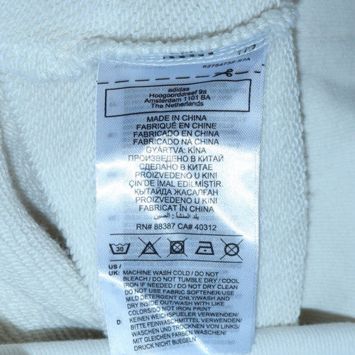 Womens UK Size 8 Adidas White Pullover Sweatshirt
