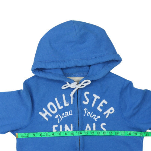 Mens UK Size S Hollister Blue Full Zip Hoodie