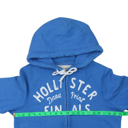 Mens UK Size S Hollister Blue Full Zip Hoodie