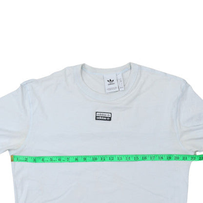 Adidas Men's White Cotton Short Sleeve Crew Neck Sports T-Shirt M