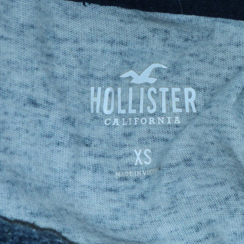 Mens UK Size XS Hollister Blue Pullover Hoodie